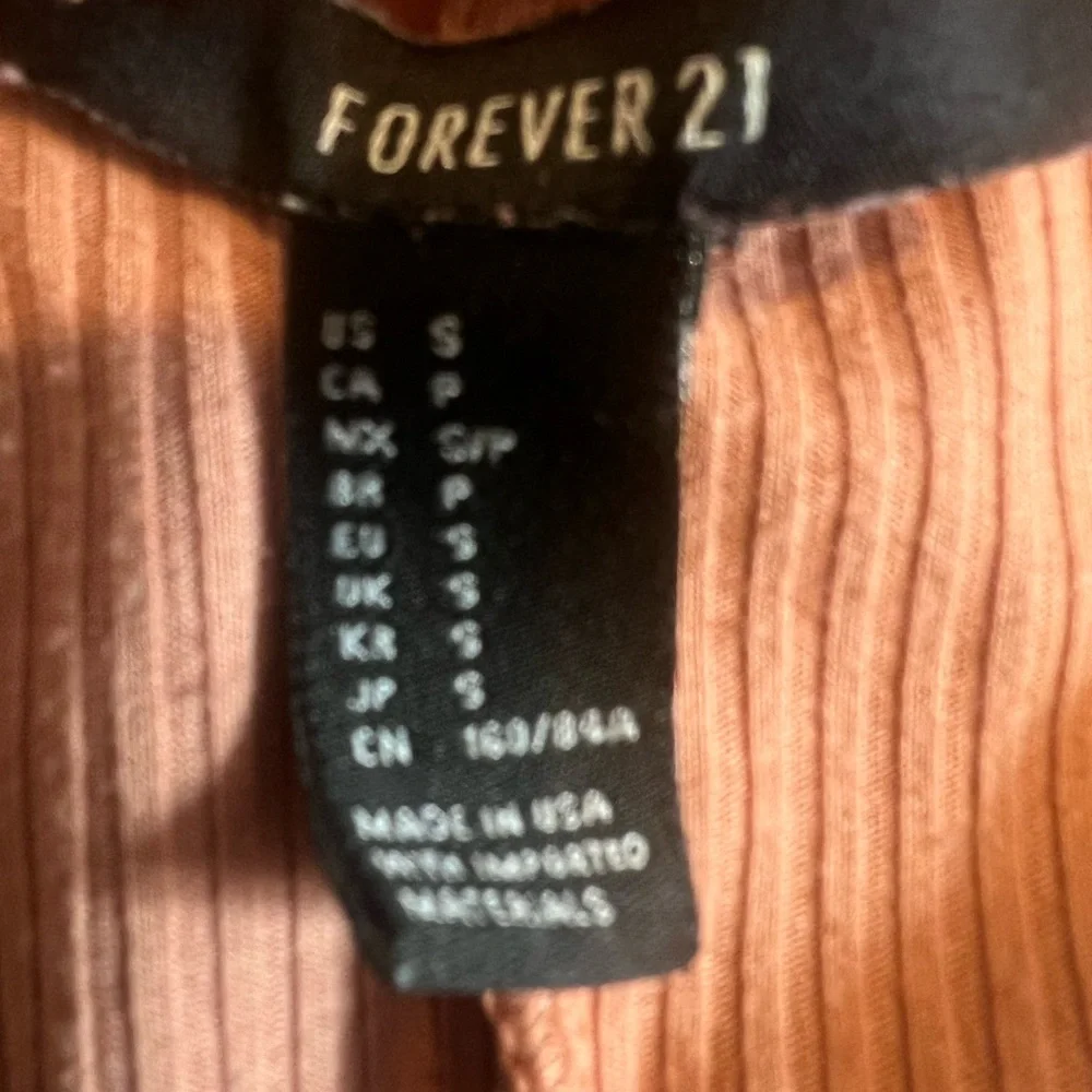 Like New Forever 21 V-Neck Ribbed Bodysuit